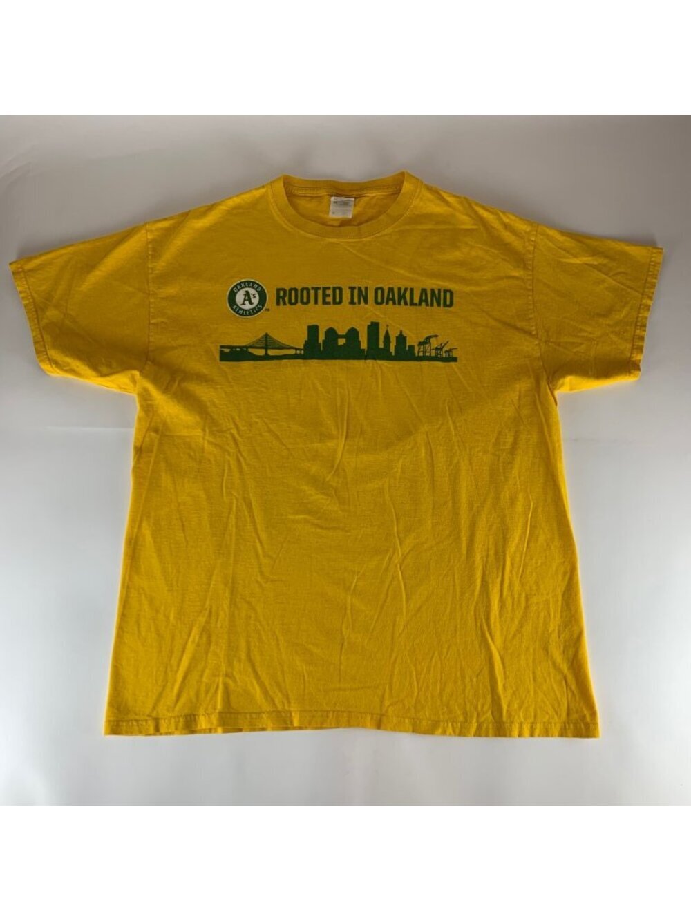 Oakland Athletic MLB Gold Rooted In Oakland Short Sleeve Shirt Mens XL